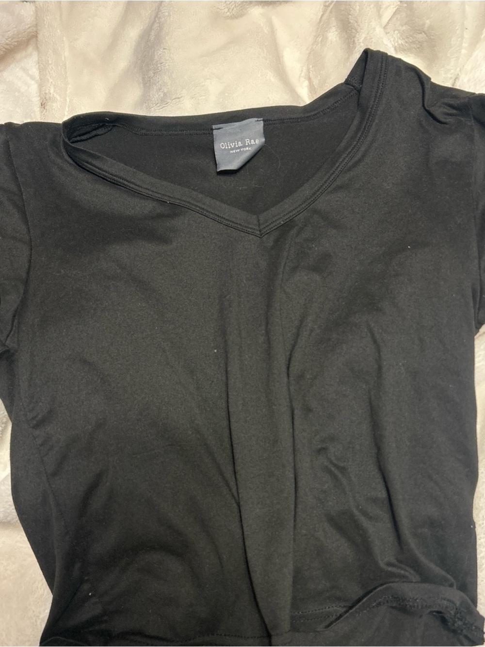 Olivia Rae Black V-Neck Short Sleeve Tee